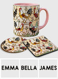 Chicken Farm - Personalized Chicken Accent Mug & Coaster