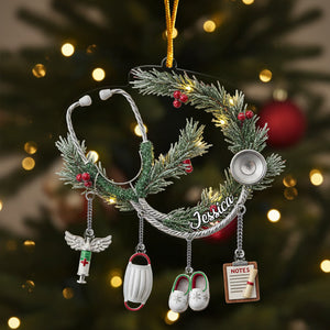Nurse Life - Personalized Nurse Ornament With Charm