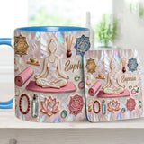 Peace Love Yoga - Personalized Yoga Accent Mug & Coaster
