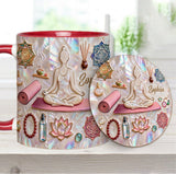 Peace Love Yoga - Personalized Yoga Accent Mug & Coaster