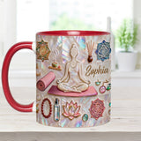 Peace Love Yoga - Personalized Yoga Accent Mug & Coaster