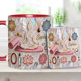 Peace Love Yoga - Personalized Yoga Accent Mug & Coaster