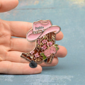 Cowgirl Boots - Personalized Cowgirl Pin