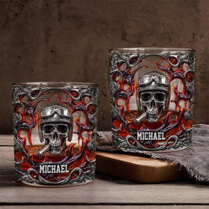 Ride Or Die - Personalized Biker Whiskey Glass