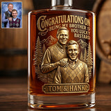 Custom Gift For Brother And Sister From Any Photo - Personalized Sibling Liquor Bottle