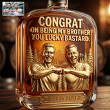 Custom Gift For Brother And Sister From Any Photo - Personalized Sibling Liquor Bottle