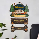 Welcome To Our Campsite - Personalized Camping Pallet Wood Sign