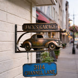 Custom Name Car Garage - Personalized Car Lover Wooden Wall Mount Sign