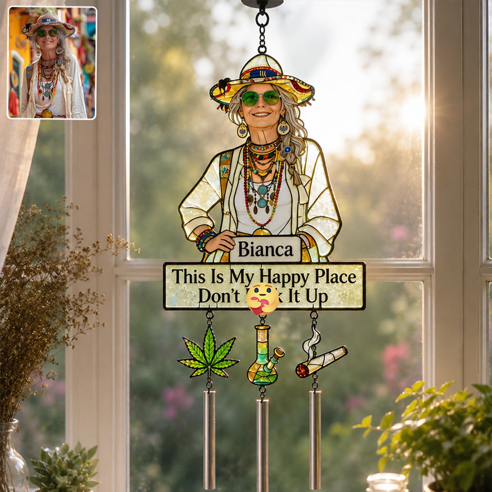 420 - Personalized Weed Wind Chime With Charm