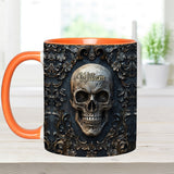 Touch My Coffee And I Will Drink It From Your Skull - Personalized Skull Accent Mug