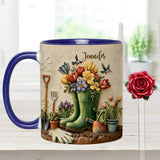 Love Gardening - Personalized Gardening Set Accent Mug with Acrylic Stirrers