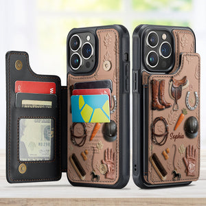 Love Horses - Personalized Horse Fully Printed Wallet Phone Case