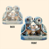 Slow And Steady, Always Together Gift For Husband Wife, Anniversary - Personalized Couple Custom Shaped Acrylic Plaque