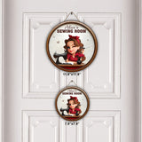 My Sewing Room - Personalized Sewing Round Wood Sign