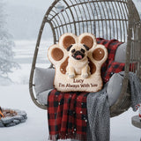 When You Miss Me Hug This Pillow - Personalized Dog Faux Fur Shaped Pillow
