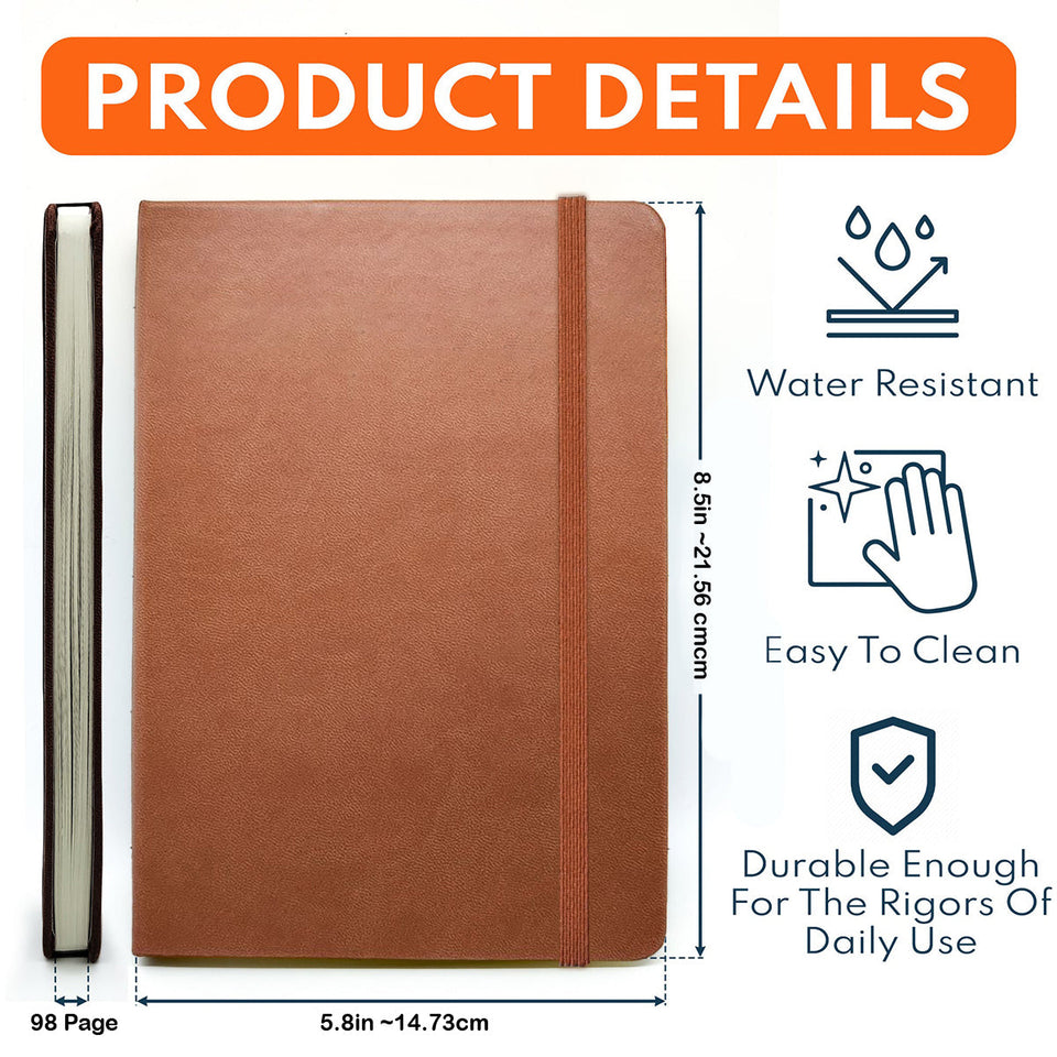 Letter To Heaven - Personalized Memorial Leather Journal