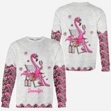 Be a Flamingo In a Flock of Pigeons - Personalized Flamingo All Over Shirt