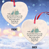 It's Not What We Have In Life - Personalized Dog Ceramic Heart Ornament