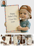 Custom Any Photo, Perfect Father's Day Gift - Personalized Kid Custom Shaped Acrylic Plaque