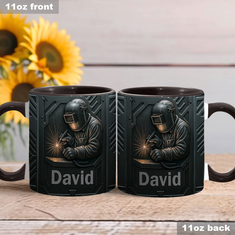 Cool Welder Men - Personalized Welder Accent Mug