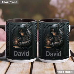 Cool Welder Men - Personalized Welder Accent Mug