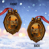 Elegant Family, Couple Portrait Ornament - Personalized Couple Ornament