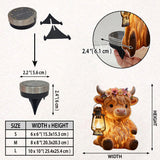 Love Highland Cow - Personalized Highland Cow Solar Acrylic Light