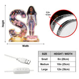 Best Gift for Yourself, Best Gift for Her - Personalized Makeup Acrylic LED Night Light