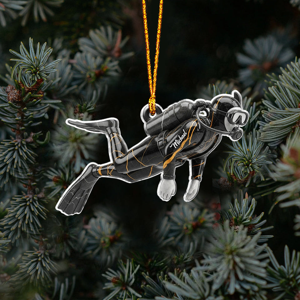 Love Scuba Diving - Personalized Scuba Diving Ornament