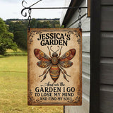 And Into The Garden I Go To Lose My Mind And Find My Soul - Personalized Gardening Rectangle Metal Sign