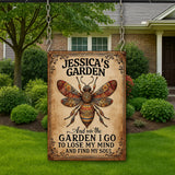 And Into The Garden I Go To Lose My Mind And Find My Soul - Personalized Gardening Rectangle Metal Sign