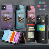 Whiskey And Cigar - Personalized Whisky Wallet Phone Case