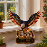 250th Anniversary - Personalized Bald Eagle Solar Acrylic Light