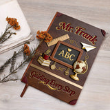 Vintage Teacher - Personalized Teacher Leather Journal