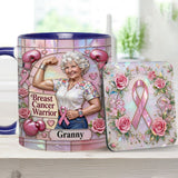 I'm A Warrior - Personalized Breast Cancer Awareness Accent Mug & Coaster