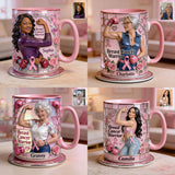 I'm A Warrior - Personalized Breast Cancer Awareness Accent Mug & Coaster