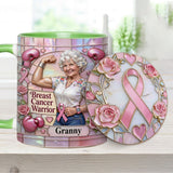 I'm A Warrior - Personalized Breast Cancer Awareness Accent Mug & Coaster
