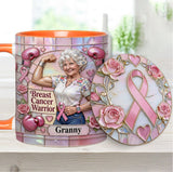 I'm A Warrior - Personalized Breast Cancer Awareness Accent Mug & Coaster