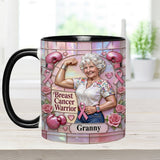 I'm A Warrior - Personalized Breast Cancer Awareness Accent Mug & Coaster