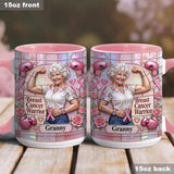 I'm A Warrior - Personalized Breast Cancer Awareness Accent Mug & Coaster