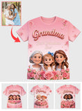 Custom Any Photo Best Mom, Grandma Ever - Personalized Grandma All Over Shirt