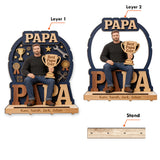 Best Dad Ever - Personalized Father 2 Layered Big Freestanding