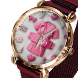 Nursing Is A Work Of Heart - Personalized Nurse Women Hand Watch