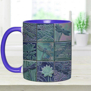 Just A Girl Who Loves Dragonfly - Personalized Dragonfly Accent Mug