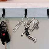 Love Basketball - Personalized Basketball Keychain With Charms