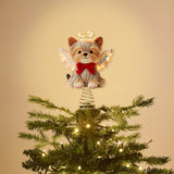 Merry Christmas - Personalized Dog LED Light Tree Topper