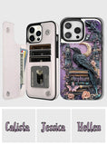 Dark Academia Book Reader - Personalized Book Foldable Wallet Phone Case