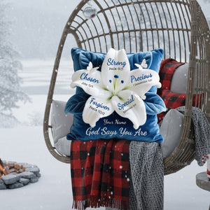 God Says You Are Perfect Gift For Your Loved Ones - Personalized Christian Faux Fur Shaped Pillow
