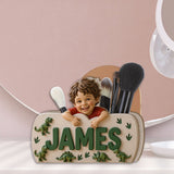Special Name Wooden Pen Holder - Personalized Kid Wooden Desk Organizer