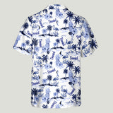 Flamingo Tropical Toile de Jouy Pattern - Personalized Flamingo Hawaiian Shirt